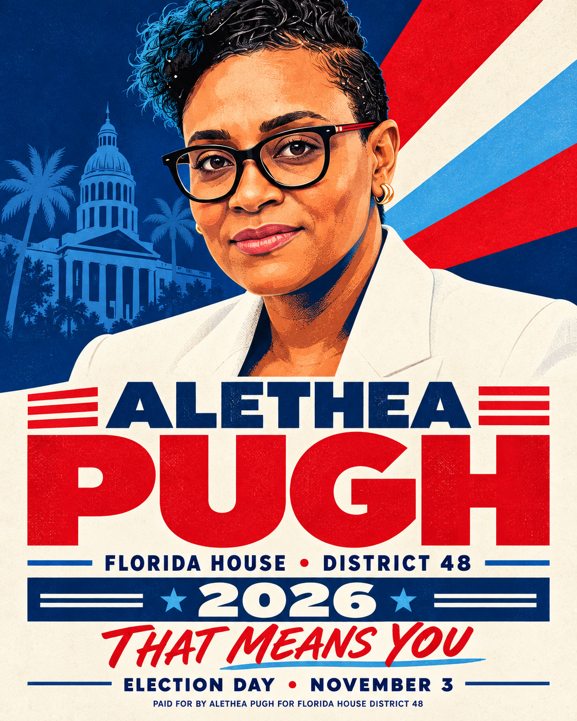 Alethea Pugh for Florida House District 48 official campaign art